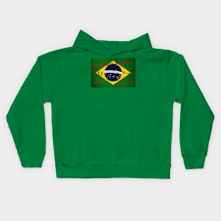 Brazilian Jiu Jitsu - Brazil flag with inspirational quotes Kids Hoodie